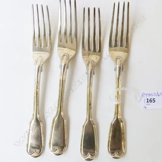 4 STG SILVER FORKS, LONDON 1835 381gm