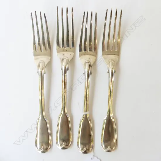 4 STG SILVER FORKS, LONDON 1836 381gm