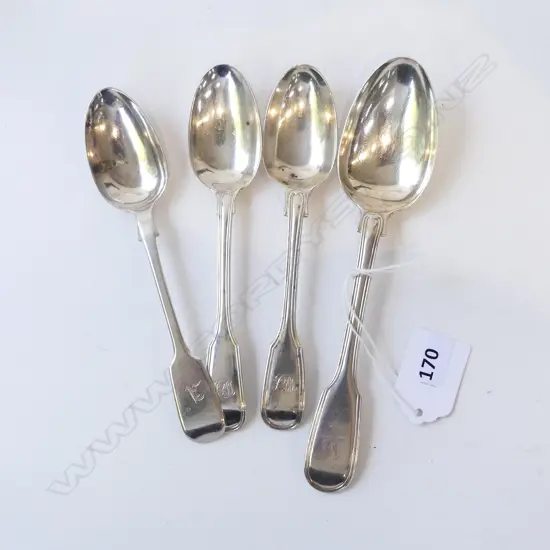 4 STG SILVER SPOONS (3+1) 147gm