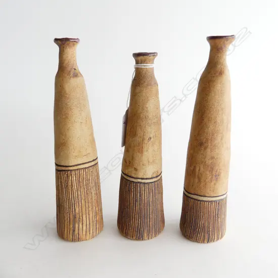 3 x NZ POTTERY ORGANIC FORMS