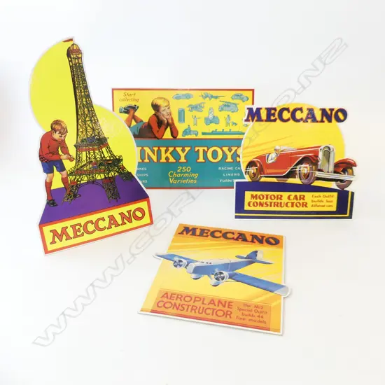 4 MECCANO CARDBOARD SHOP DISPLAYS