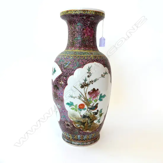 LG CHINESE FAMILLE ROSE VASE H.470mm