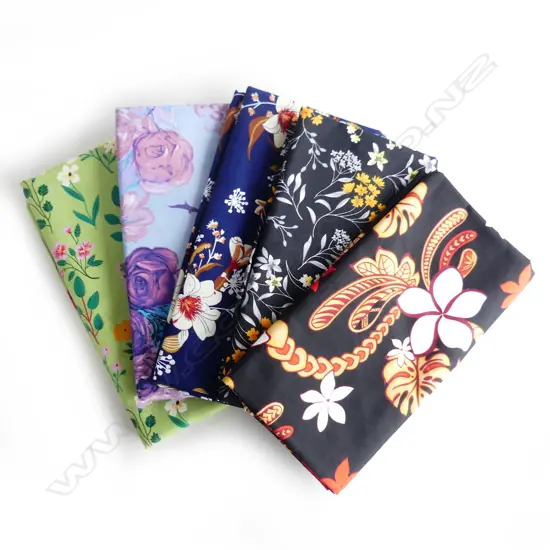 5 NEW INDONESIAN BATIK COTTON SARONGS 1000 X 1700MM