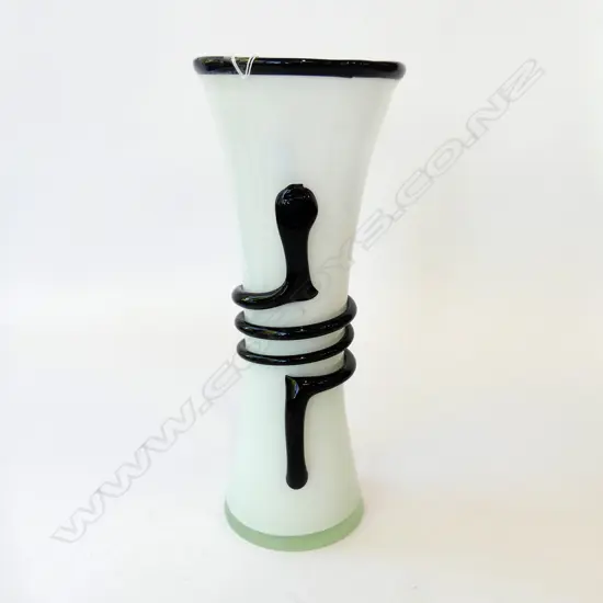 TALL ART GLASS VASE H.380mm