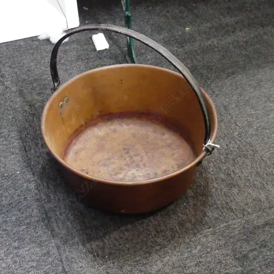 ANTIQUE COPPER PRESERVING PAN D. 36CM