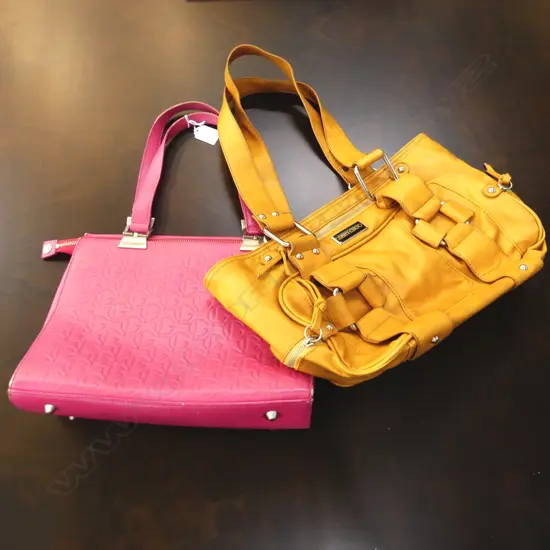 2 COPY DESIGNER HANDBAGS; 'JIMMY CHOO' & PINK GUY LAROCHE W.280mm FAULTS
