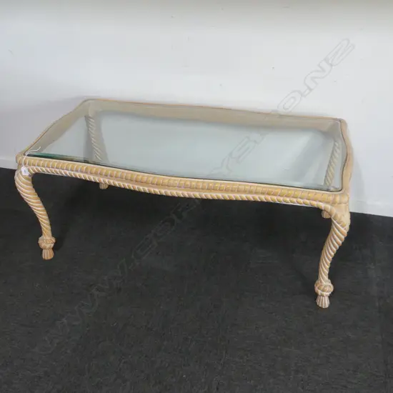GLASS TOP COFFEE TABLE 1200x600x500mm