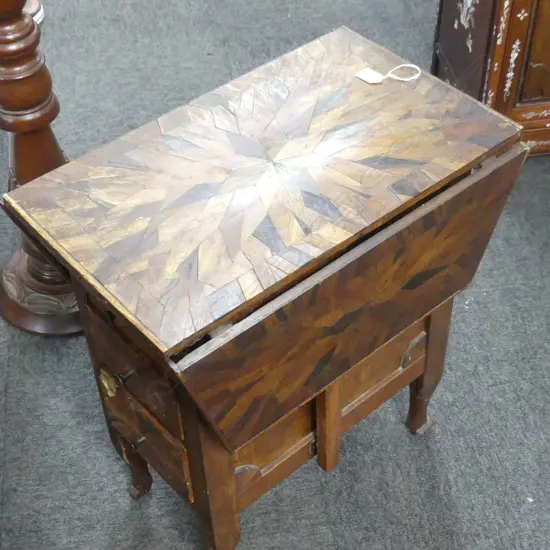 INLAID PEMBROKE TABLE 550x360x620mm