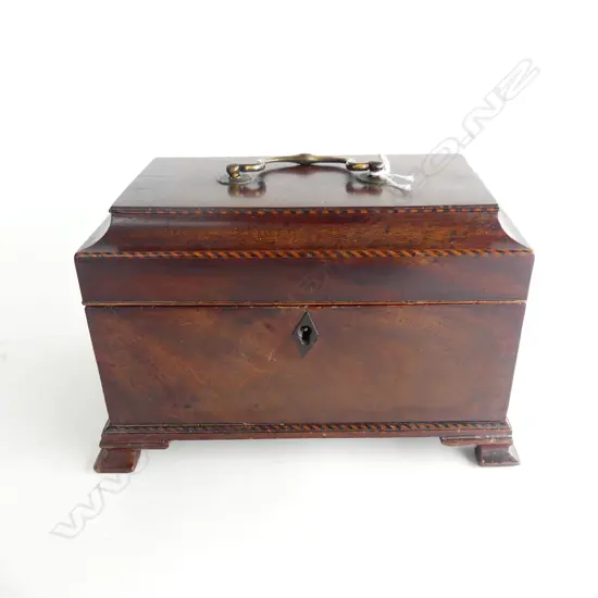 GEORGIAN MAHOGANY TEA CADDY 260x160x160mm