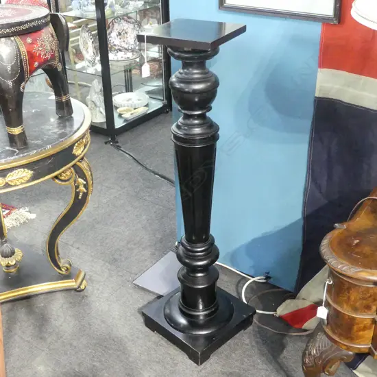 EBONISED PLANT STAND H.1000mm