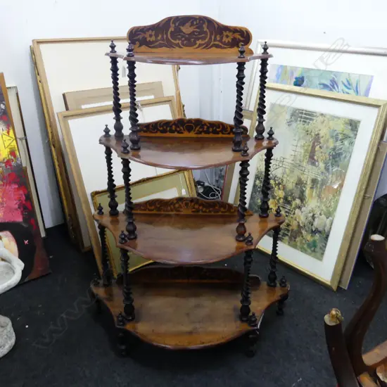 VICTORIAN 4 TIER WHAT NOT 940x400x1325mm