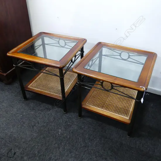 PR GLASS TOP SIDE TABLES 550x550x550mm