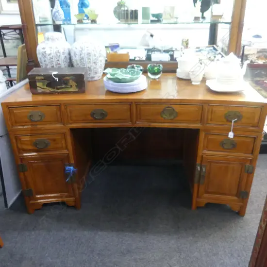ORIENTAL DOUBLE PEDESTAL DESK - CONVEX FRONT 1500x660x825mm