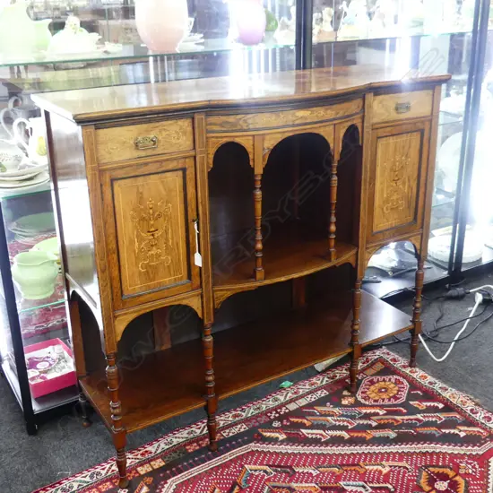 EARLY 20th INLAID SIDEBOARD / CABINET 1145x410x1010mm