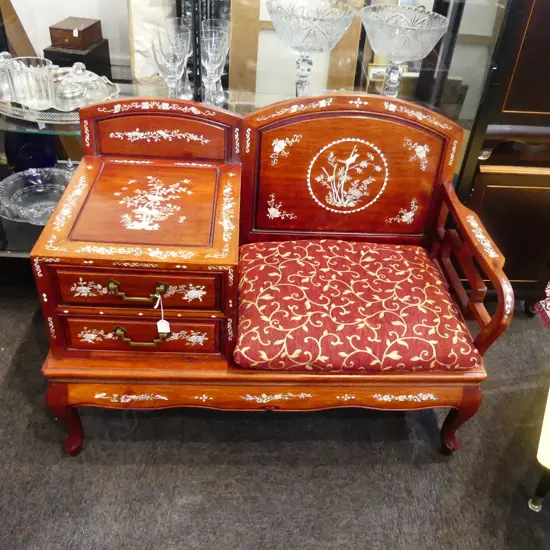 MoP INLAID ROSEWOOD TELEPHONE TABLE 1020x520x800mm