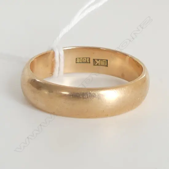 HEAVY 18ct ROSE GOLD Louis Kerr NZ BAND RING 8.74gms