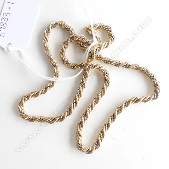 9CT GOLD ROPE TWIST CHAIN 15gm  50cm