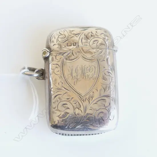 c1900 SILVER VESTA . With suspension loop Chester 1905