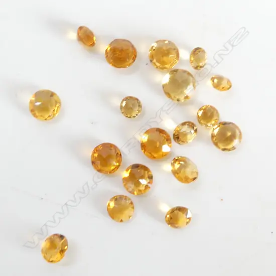 15CT ROUND FACETED CITRINE