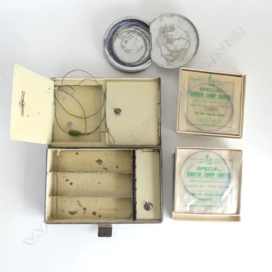 VICTORIAN 'FISHING LURE' TACKLE BOX
