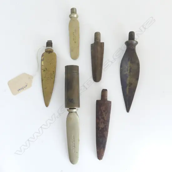 COLLECTION OF 6 'SPEAR FEET' FOR VICTORIAN TROUT & SALMON RODS.Circa 1890.