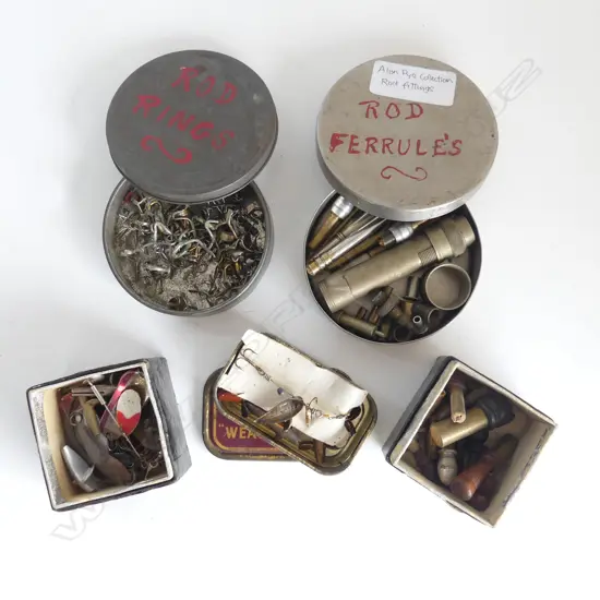 ITEMS COMING FROM ALAN PYE'S WORK BENCH including old spinners