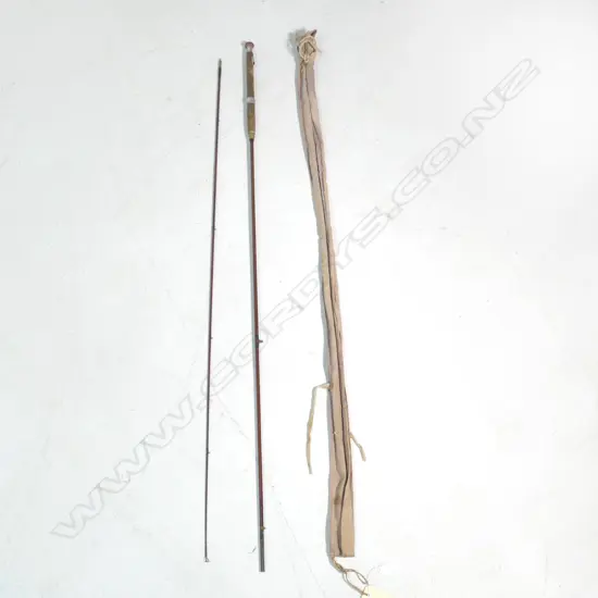 SPLIT CANE 'KNOCKOUT' FLY ROD. A GOOD WALL HANGER in original bag. CIRCA 1940.1450MM