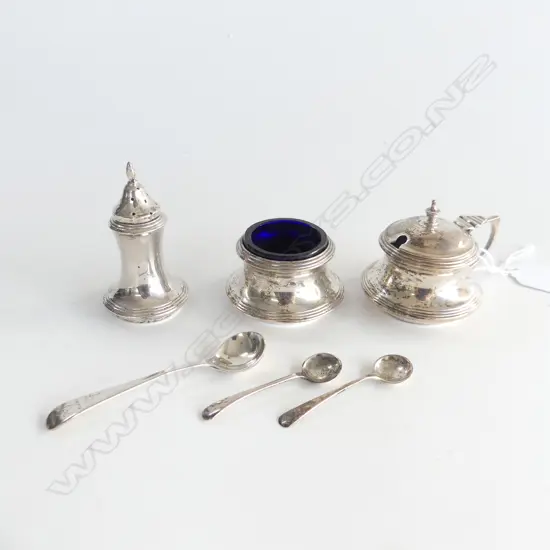 STG SILVER CONDIMENT SET B'HAM 69gms, CASED 