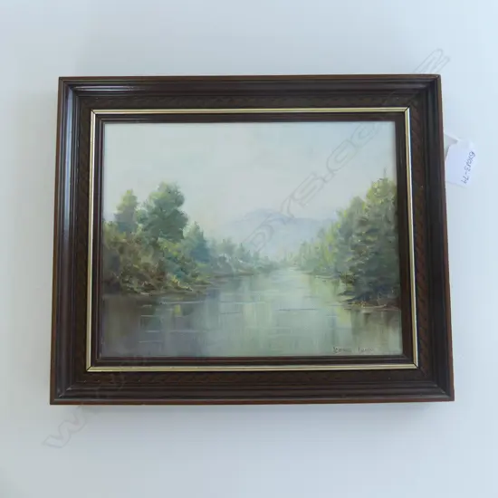 MARCIA BARKER 'MORNING MIST' OIL ON BOARD, 190 x 240mm