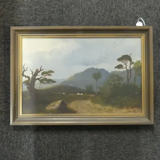 COLONIAL OIL ON BOARD 'GOING TO THE MARKET' SIGNED VERSO 280x440mm