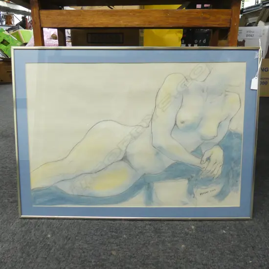 MARDIE LESLIE 'GOLDIE' NUDE, PASTEL & PENCIL ON PAPER, 2002 450x660mm