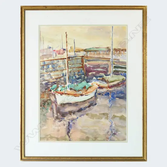 WATERCOLOUR SCHOOL OF JOHN WEEKS YACHTS 400 BY 520MM