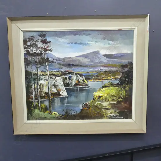 (24646) FLORENCE M. LUXFORD 'RANGITIKEI RIVER' OIL ON BOARD 495x595mm