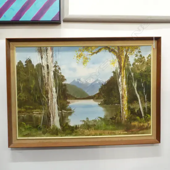 MICHAEL FINNERTY OIL ON BOARD LAKE MOERAKI 590 X 885mm signed. Entitled verso