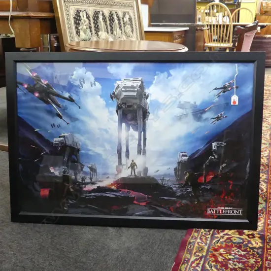 FRAMED STAR WARS 'BATTLEFRONT' VIDEO GAME POSTER, 2004, 900 x 600mm (newly framed)