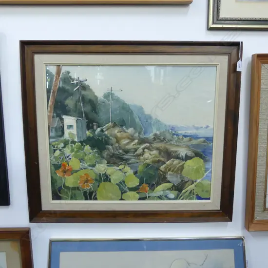 JOHN CASTLE 'ROCKY SHORE, WELLINGTON' WC 495x595mm