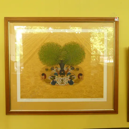 GRAZIOLINA ROTUNNO 'LUNCH IN THE FIELDS' SERIOGRAPH 189/250 600x750mm