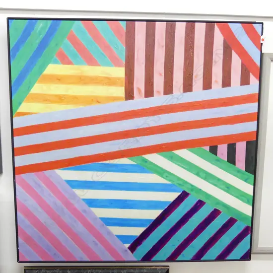LG MODERN STRIPED ARTWORK 1185x1185mm - FRAME FAULTED
