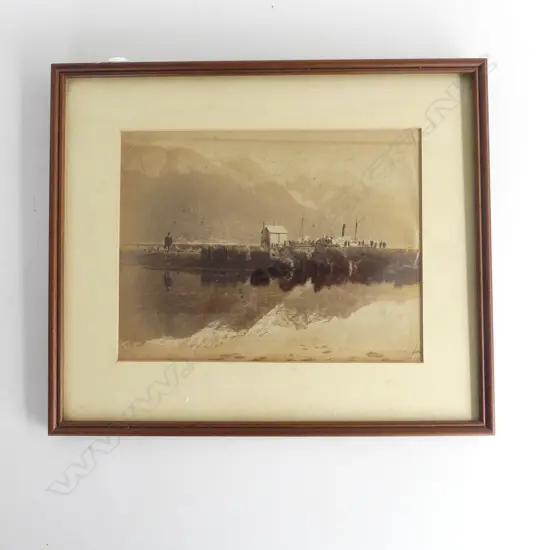 EARLY LAKE WAKATIPU PHOTOGRAPH BY WHEELER & SON IN FRAME L.31CM