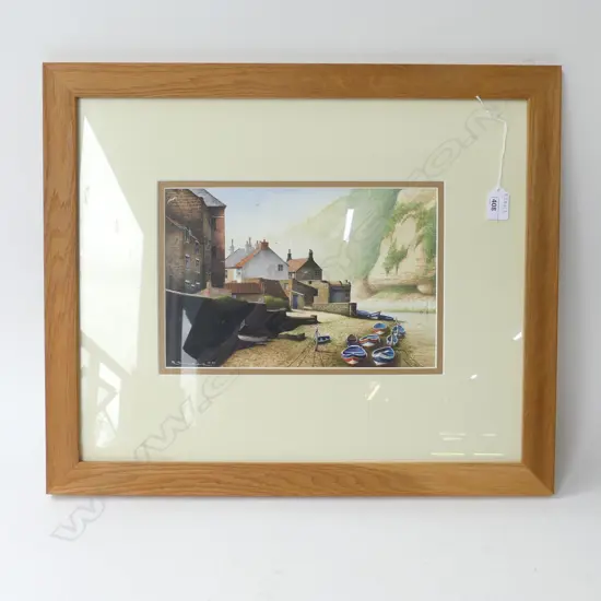 ENGLISH COASTAL W/C SIGNED  H480 W560MM