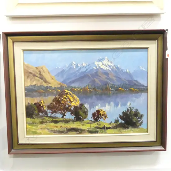 (24634) JOHN SPEEDY, LAKE HAYES CENTRAL OTAGO' OIL ON CANVAS 1978 400x580mm 