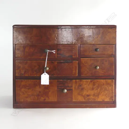 SEWING BOX EARLY 1900’S MULBERRY WOOD, 320 x 200 x 250mm