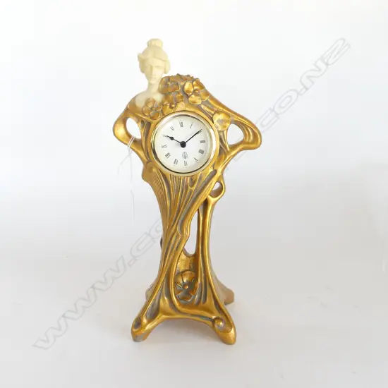 RESIN ART NOUVEAU STYLE CLOCK H.300mm