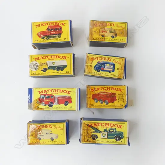 8 ASST. LESNEY MATCHBOX TRUCKS ETC
