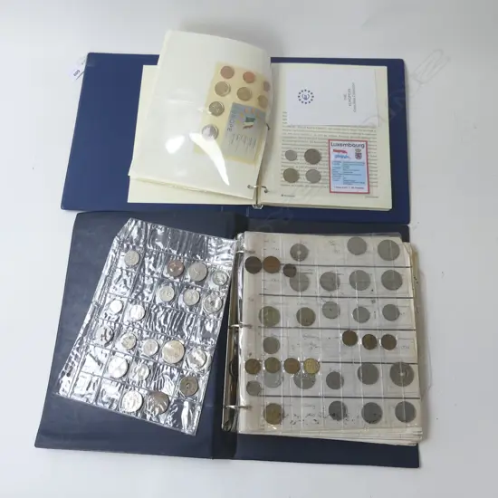 2 COIN ALBUMS: WORLD & EUROPEAN UNION