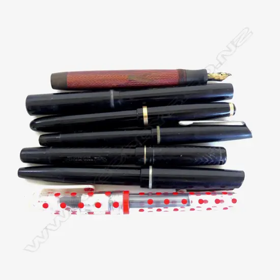 7 VINTAGE FOUNTAIN PENS: minor faults