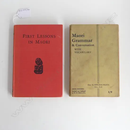 TWO MAORI LANGUAGE BOOKS BY SIR APIRANA NGATA & WILLIAMS C.1940