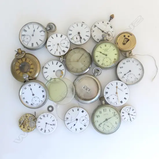 BOX ASST POCKET WATCHES A.F some parts only some unusual. Includes counter