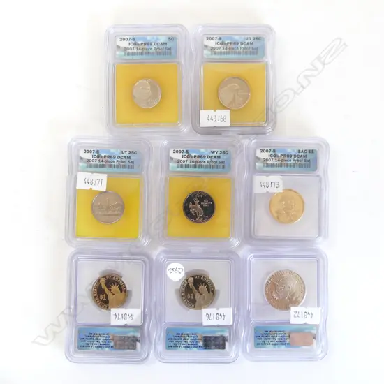 8 VARIOUS USA PROOF COINS