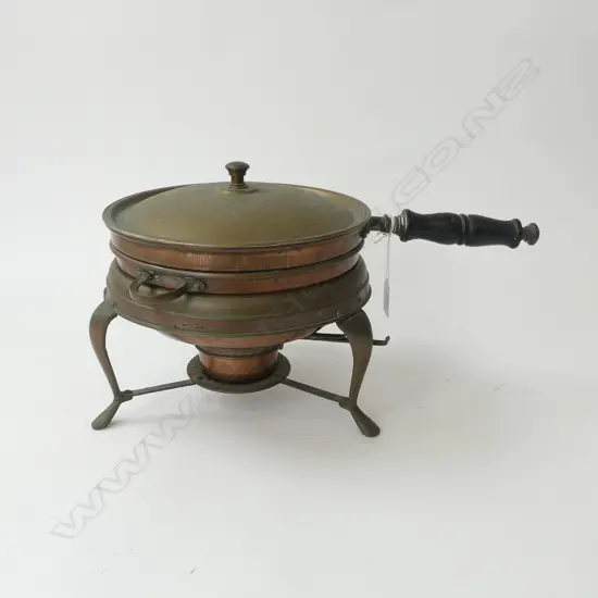 ANTIQUE COPPER & BRASS SPIRIT BOILER